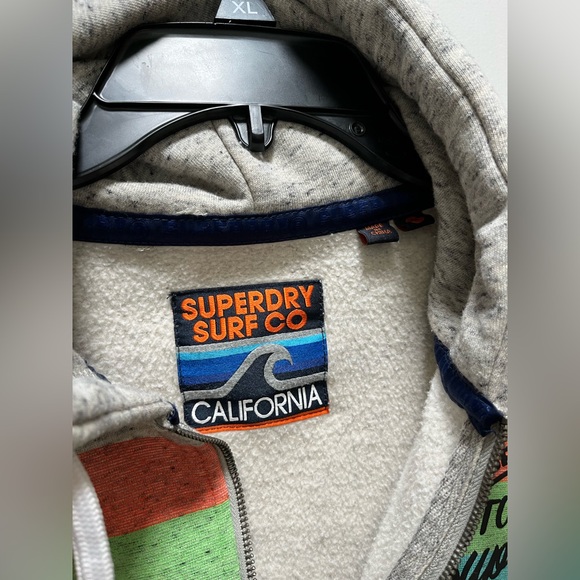 Superdry And Co Ticket Type Stripe Zip Hoodie. Small - Picture 3 of 7